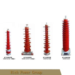 42kV lightning arrester Surge arrester with polymer housing for electric railway